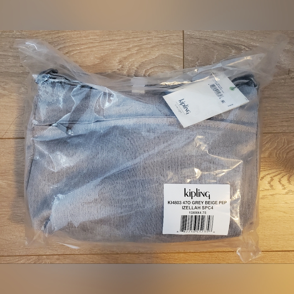 Kipling Grey Beige Izellah Purse (New)